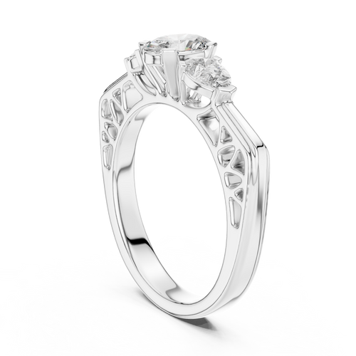 Three Stone Oval Diamond Ring | RNG-THREE-STONE-LR-0031