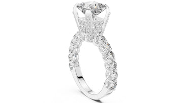 Lab-grown diamond solitaire ring