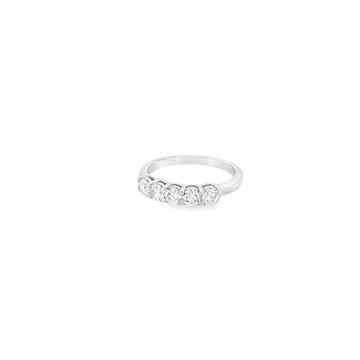 Elegant Silver Ring with Diamond Accent