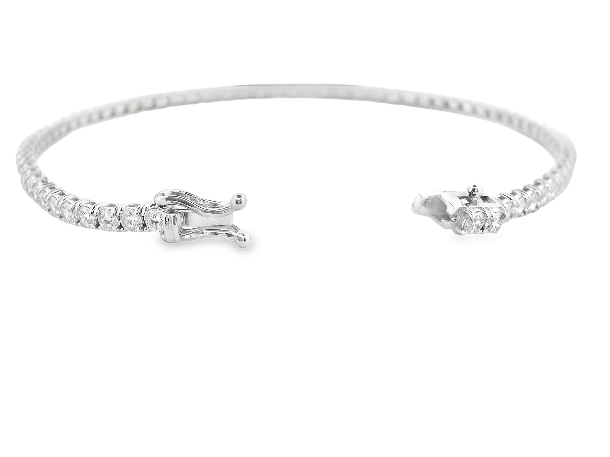 Elegant 14K White Gold Diamond Tennis Bracelet