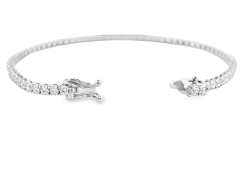Elegant 14K White Gold Diamond Tennis Bracelet