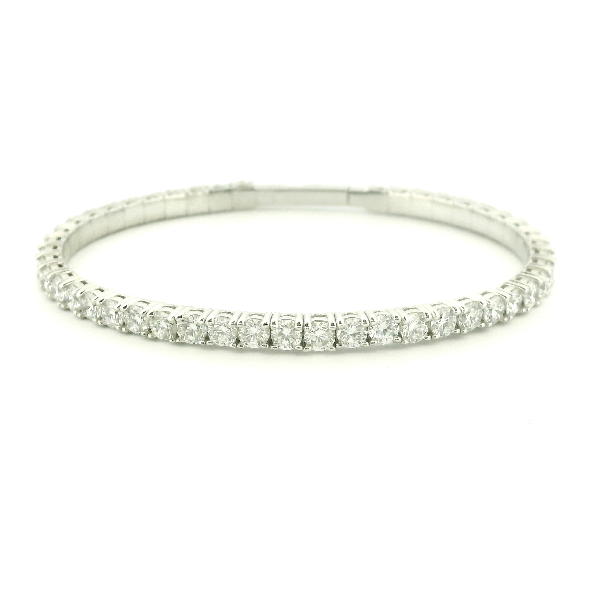 Elegant 14K White Gold Diamond Bracelet