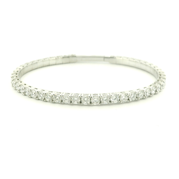 Elegant 14K White Gold Diamond Bracelet