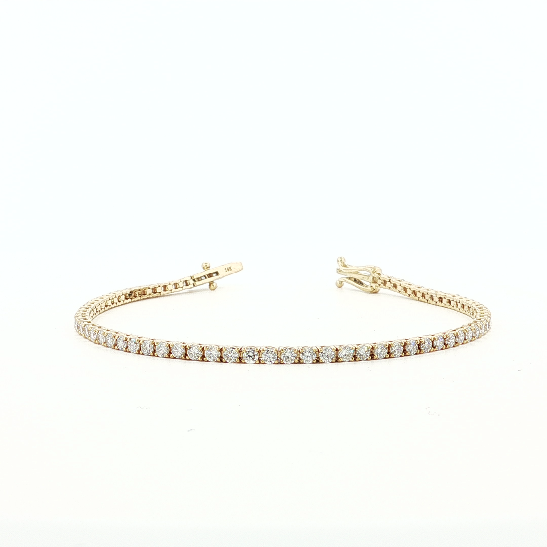 3.00Ct 14K Gold Tennis Bracelet