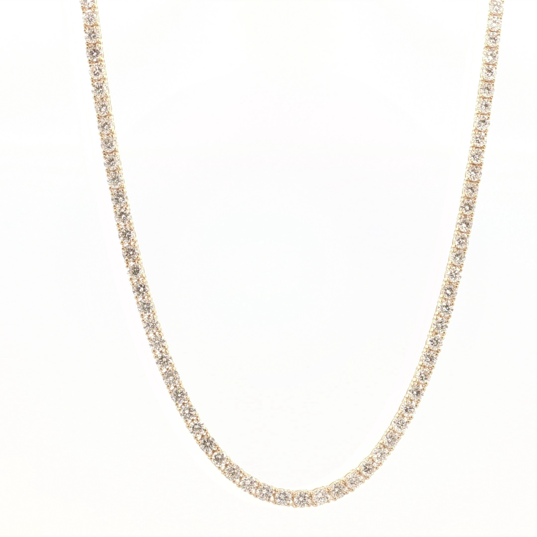 9.00ct 14K Gold Diamond Tennis Necklace
