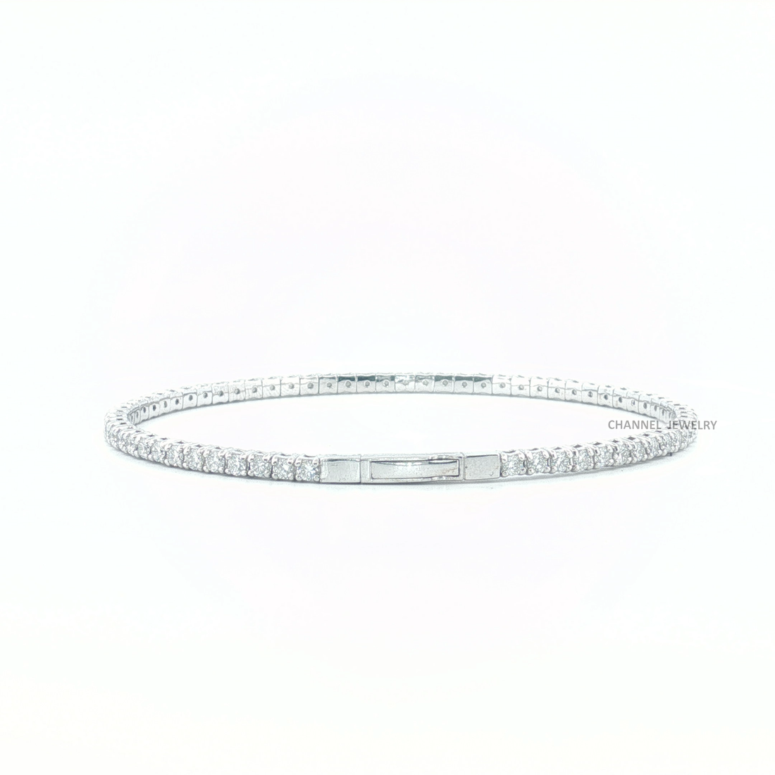 2.00Ct 14K Gold Flex Bangle