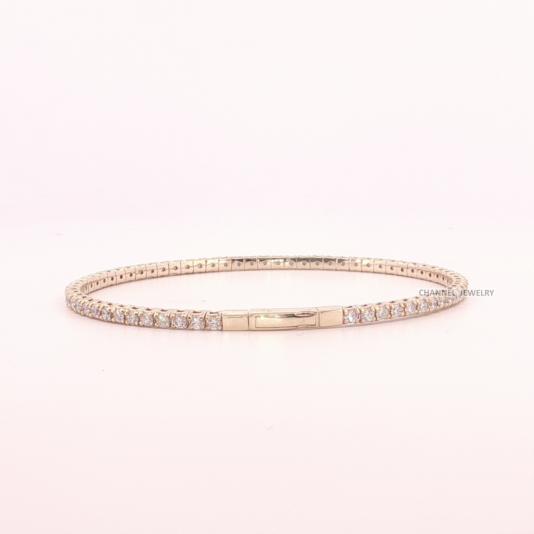 2.00Ct14K Gold Flex Bangle