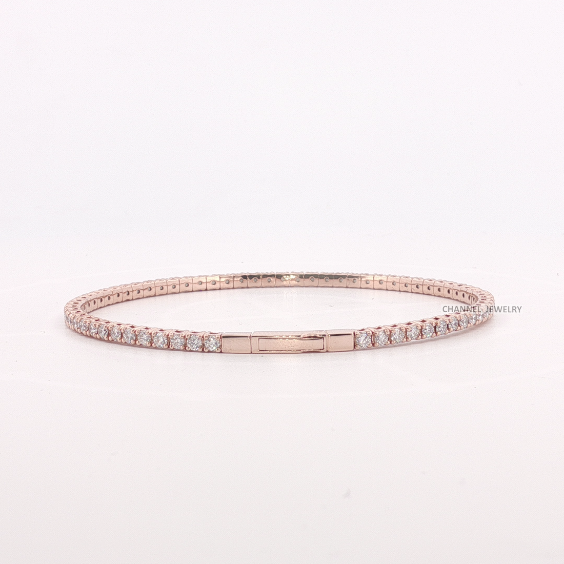 2.00Ct 14K Gold Flex Bangle