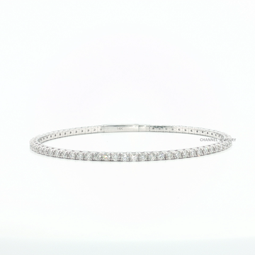3.00CT 14K Gold Flex Bangle