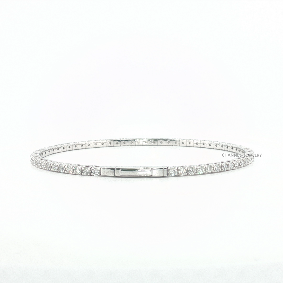 3.00CT 14K Gold Flex Bangle