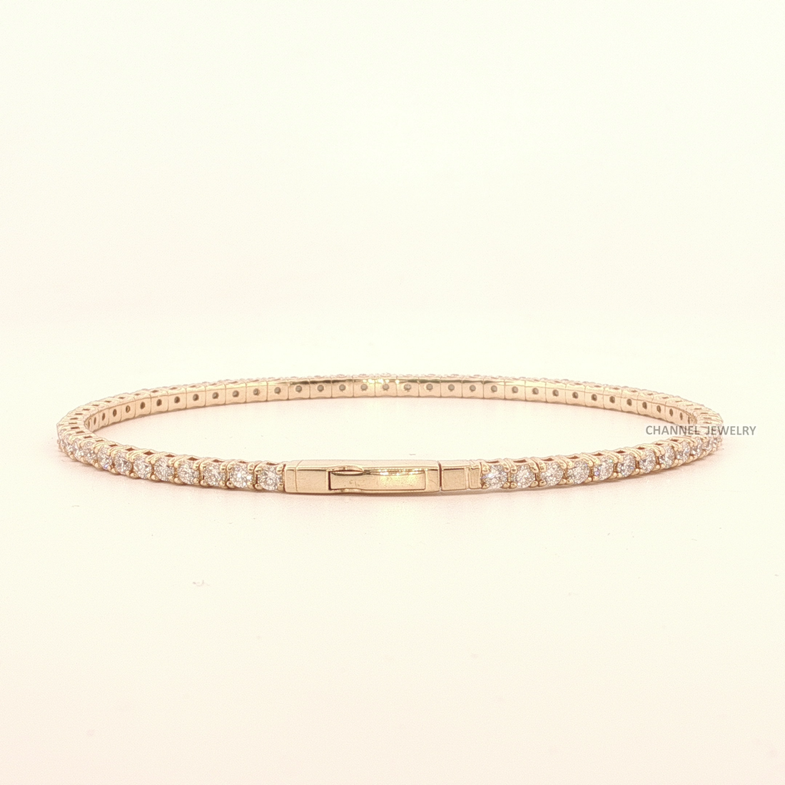 3.00Ct 14K Gold Flex Bangle