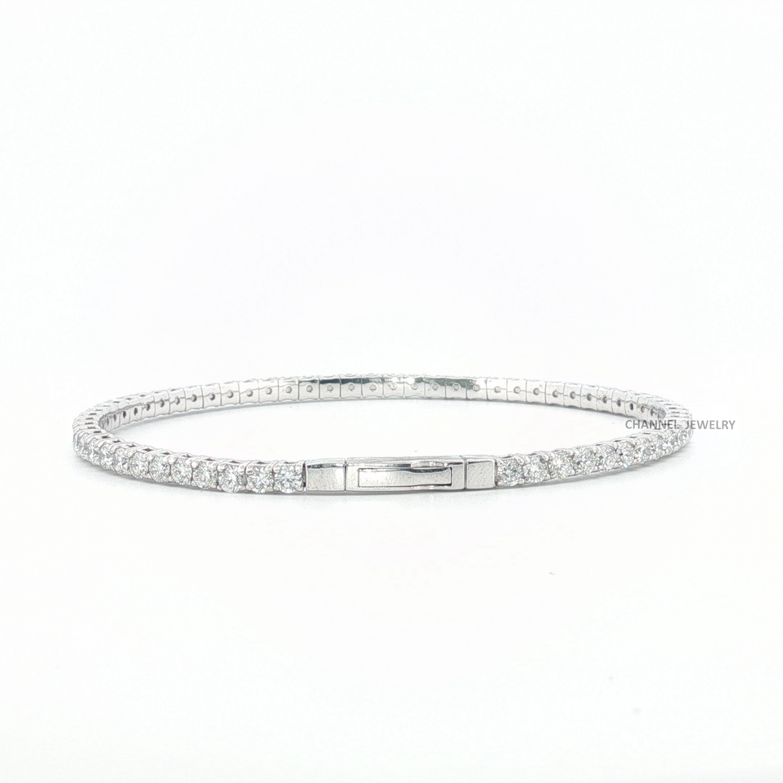 4.00Ct 14K Gold Flex Bangle