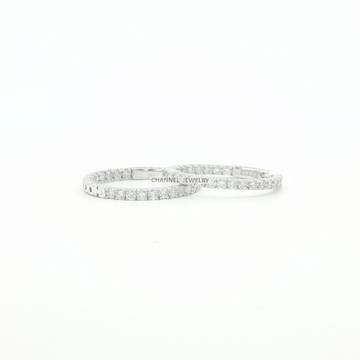 2.00ct 14K Gold Inside Out Hoop Earrings