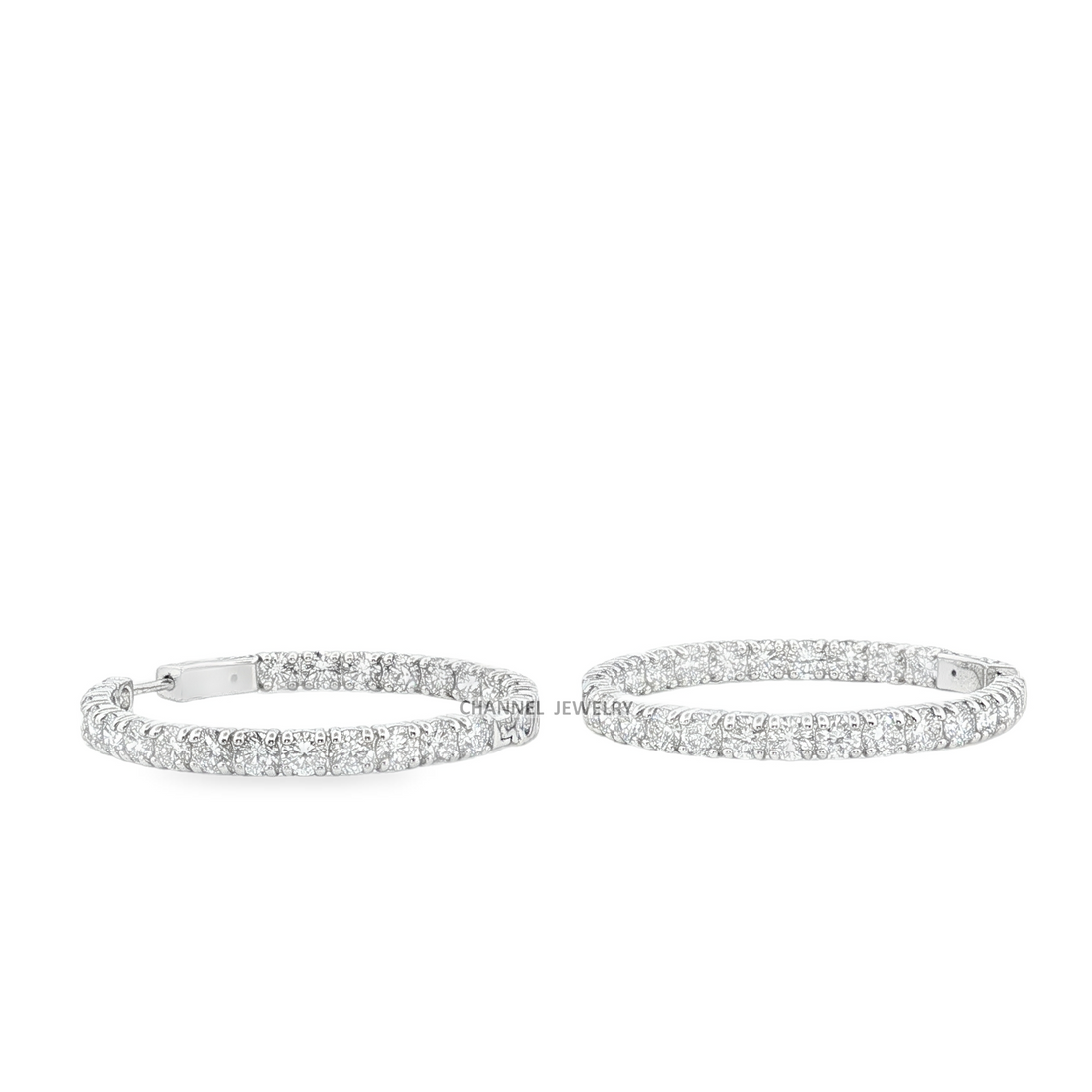 6Ct 14K Gold Inside Out Hoop Earrings