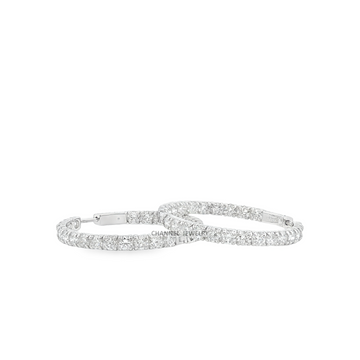 6Ct 14K Gold Inside Out Hoop Earrings