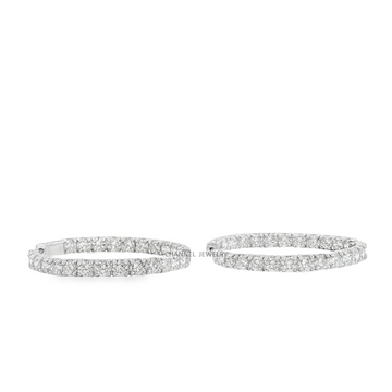 10Ct 14K Gold Inside Out Hoop Earrings