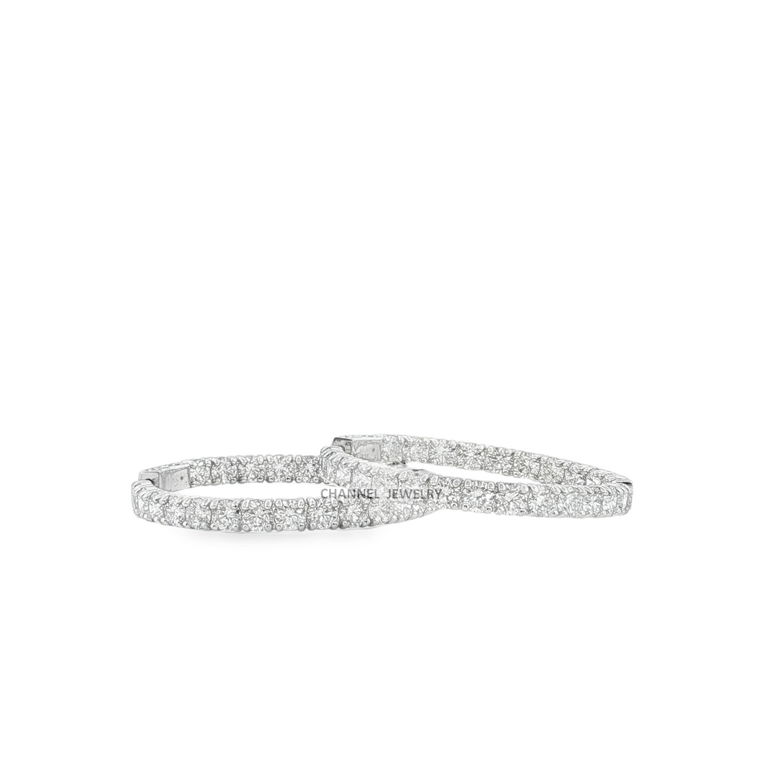 10Ct 14K Gold Inside Out Hoop Earrings