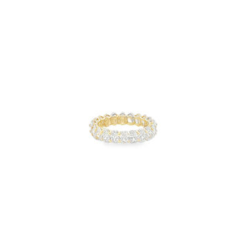 5Ct 14K Gold Oval Diamond Eternity Ring