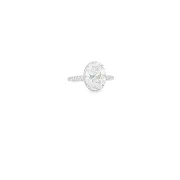 3.85ct 14K Gold Oval Ring