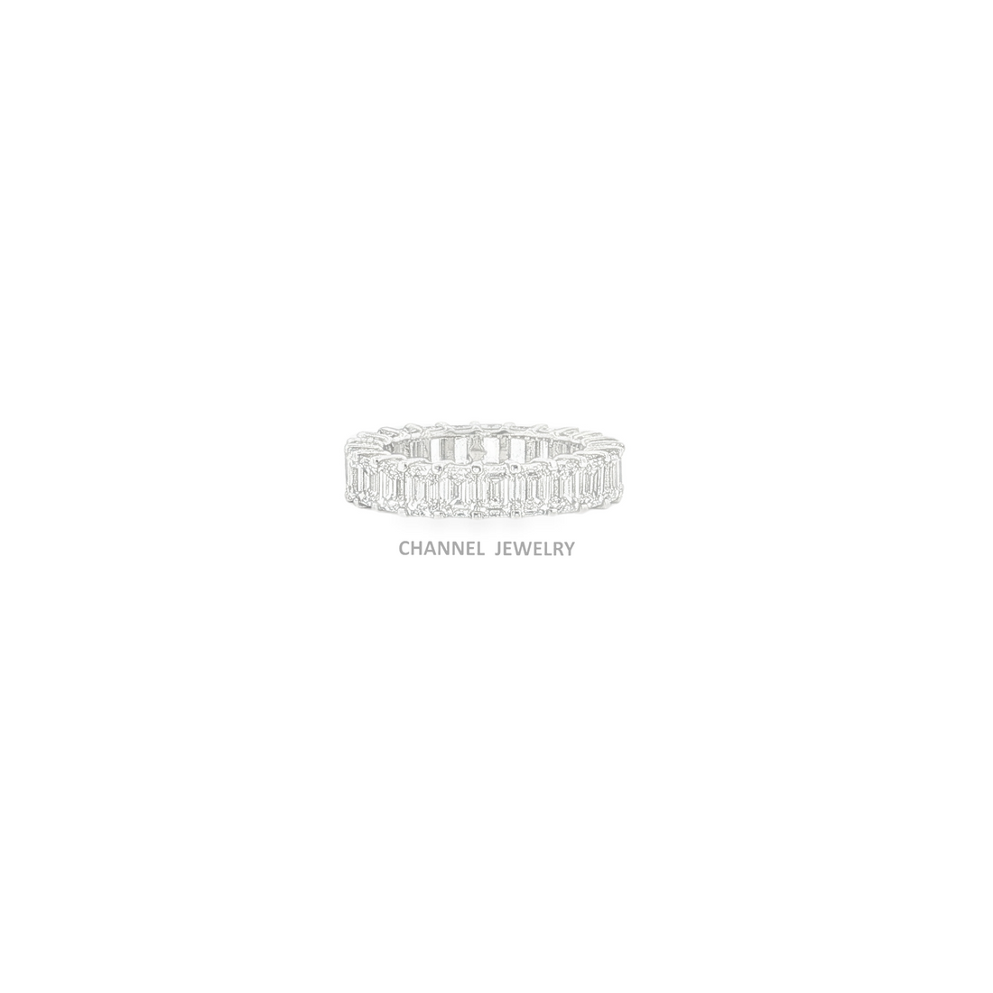 5Ct 14K Gold Emerald Eternity Band