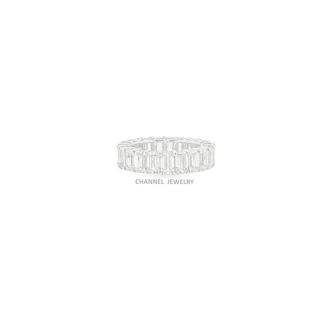 6Ct 14K Gold Emerald Eternity Band