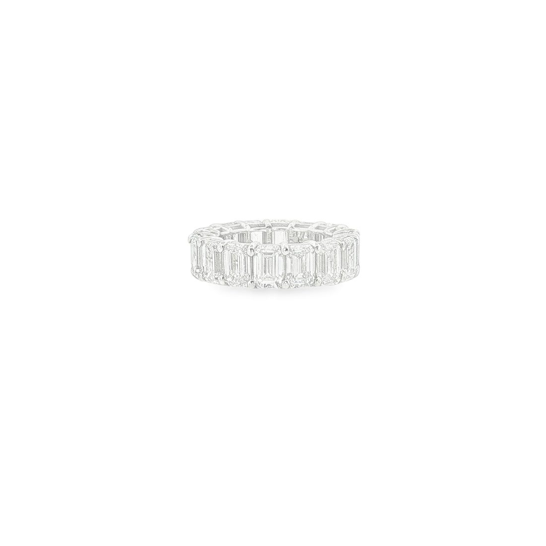 11Ct 14K Gold Emerald Eternity Band