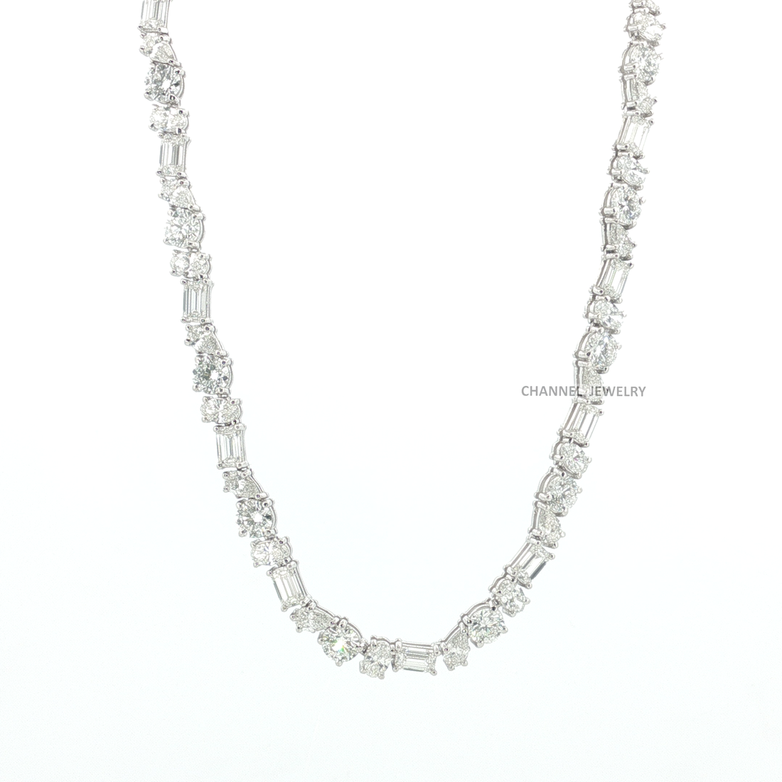 Mixed Stone Tennis Necklace