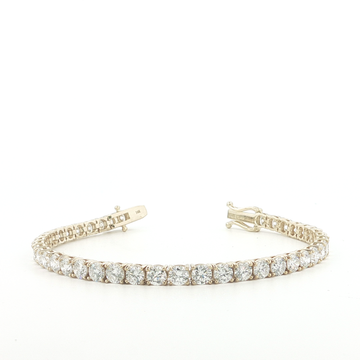 10.00Ct 14K Gold Tennis Bracelet with Round Brilliant Cut Diamonds