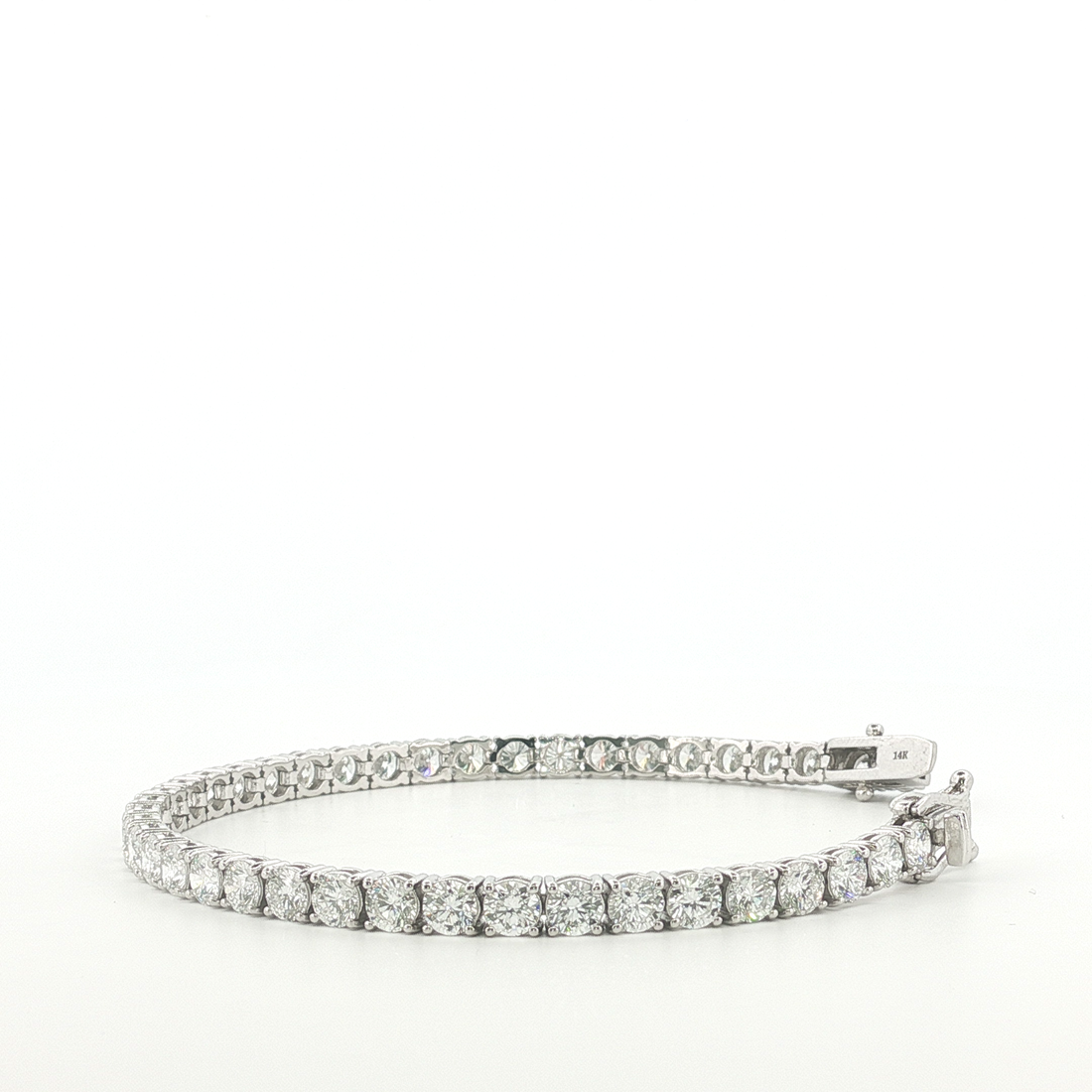 10.00ct 14K White Gold Diamond Tennis Bracelet
