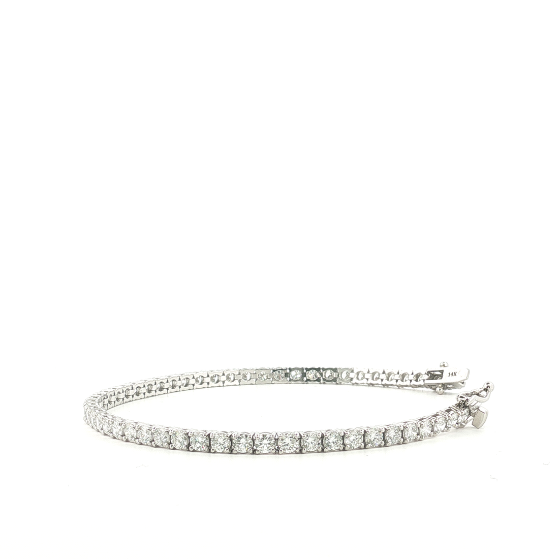 6.00Ct 14K White Gold Diamond Tennis Bracelet