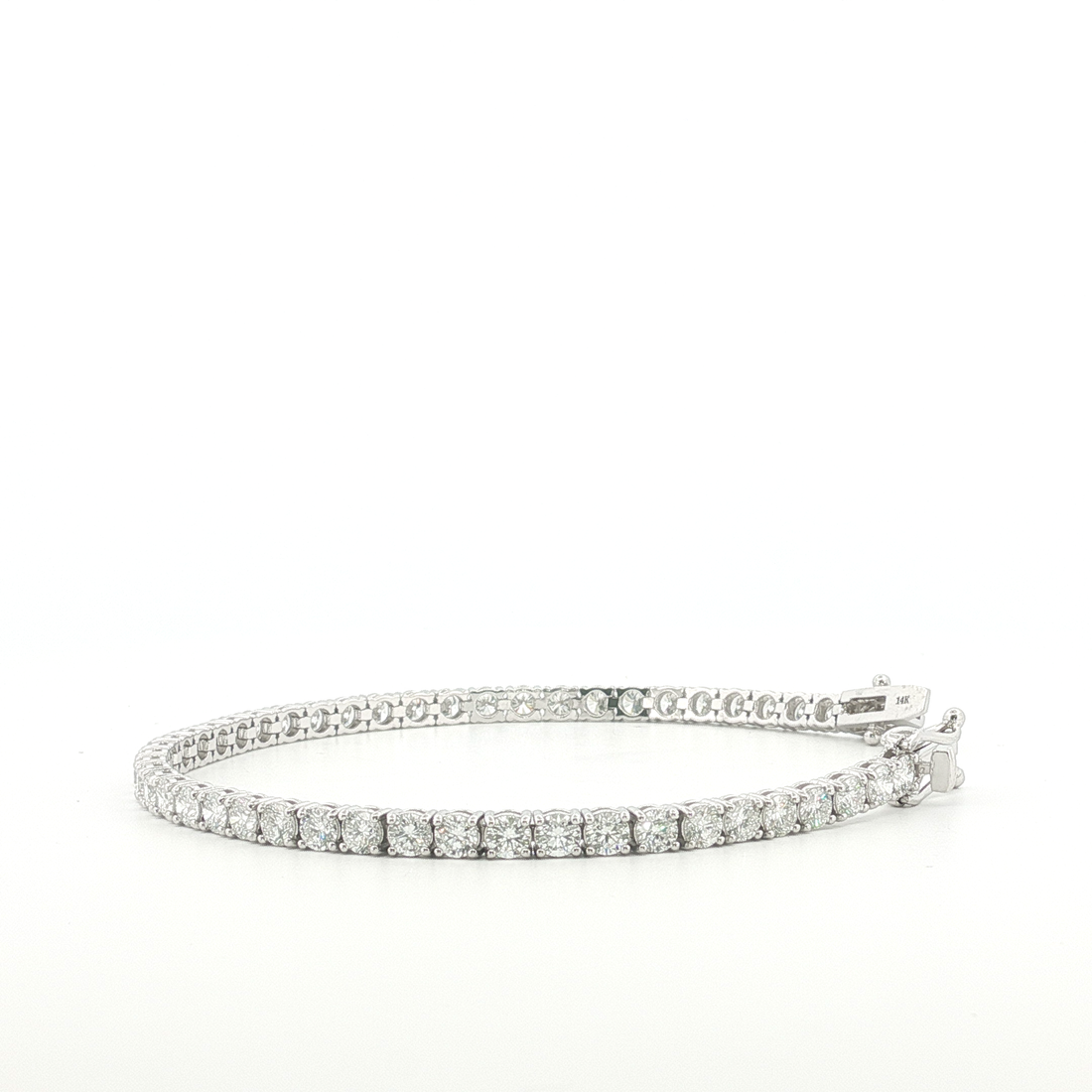 14K White Gold Diamond Tennis Bracelet