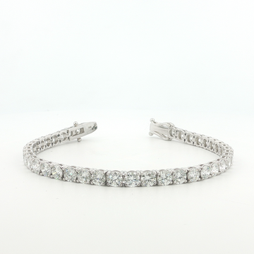 12.00Ct 14K White Gold Diamond Tennis Bracelet