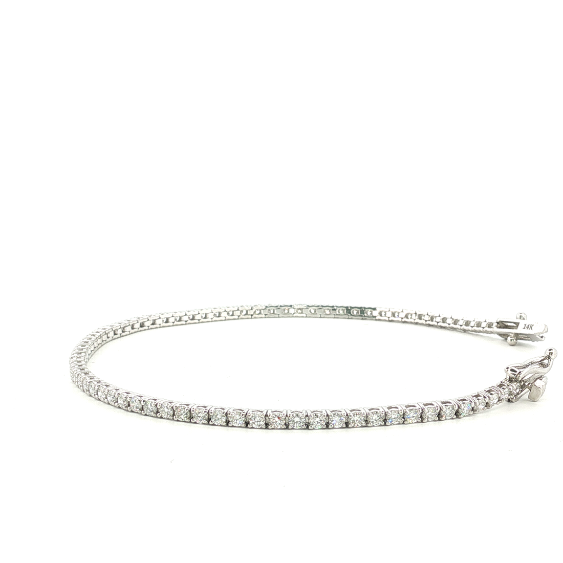 2.00Ct 14K White Gold Diamond Tennis Bracelet