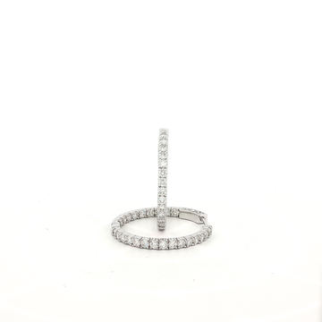 2.00Ct 14K White Gold Hoop Earrings