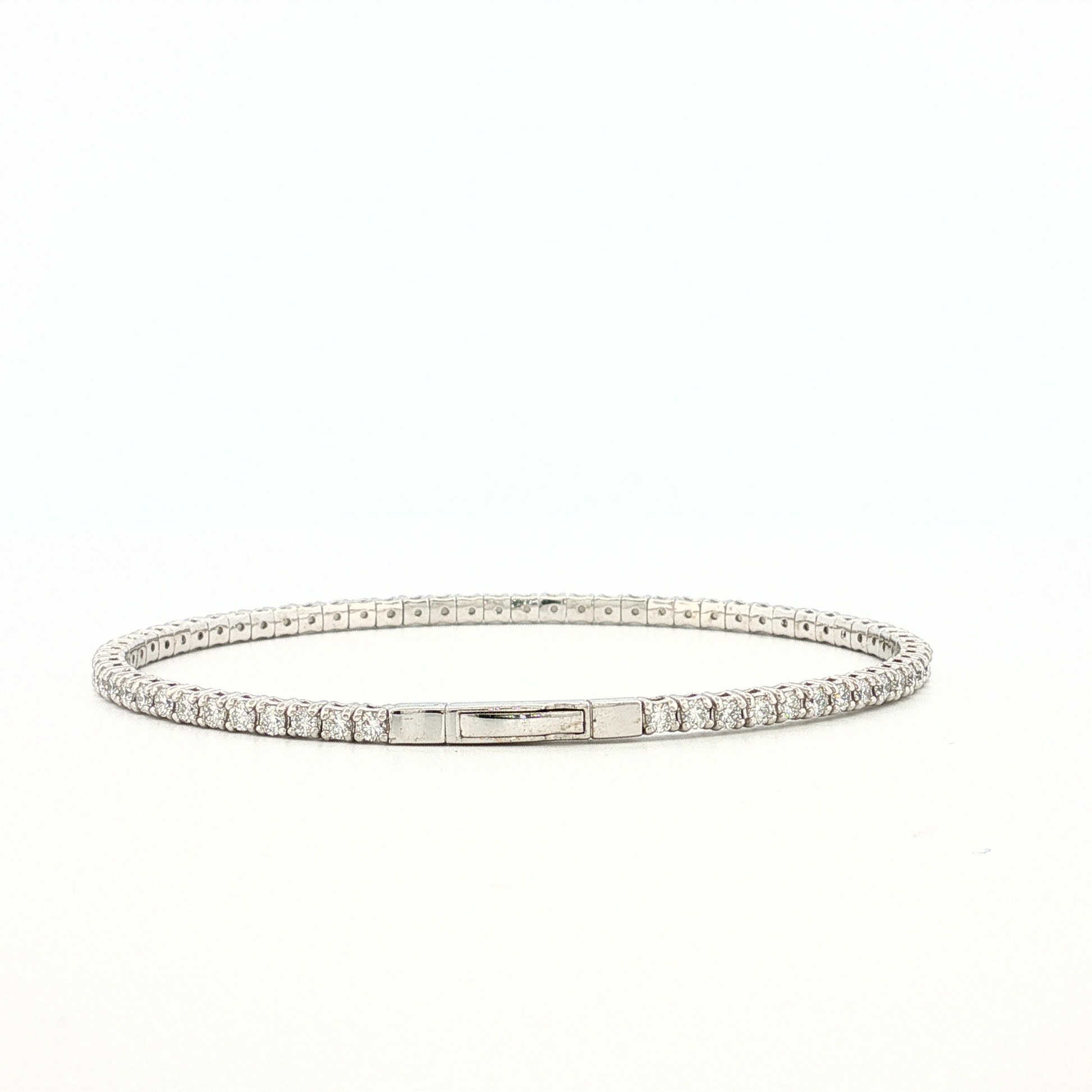 Flex-1002 White Gold 2ct Bangle