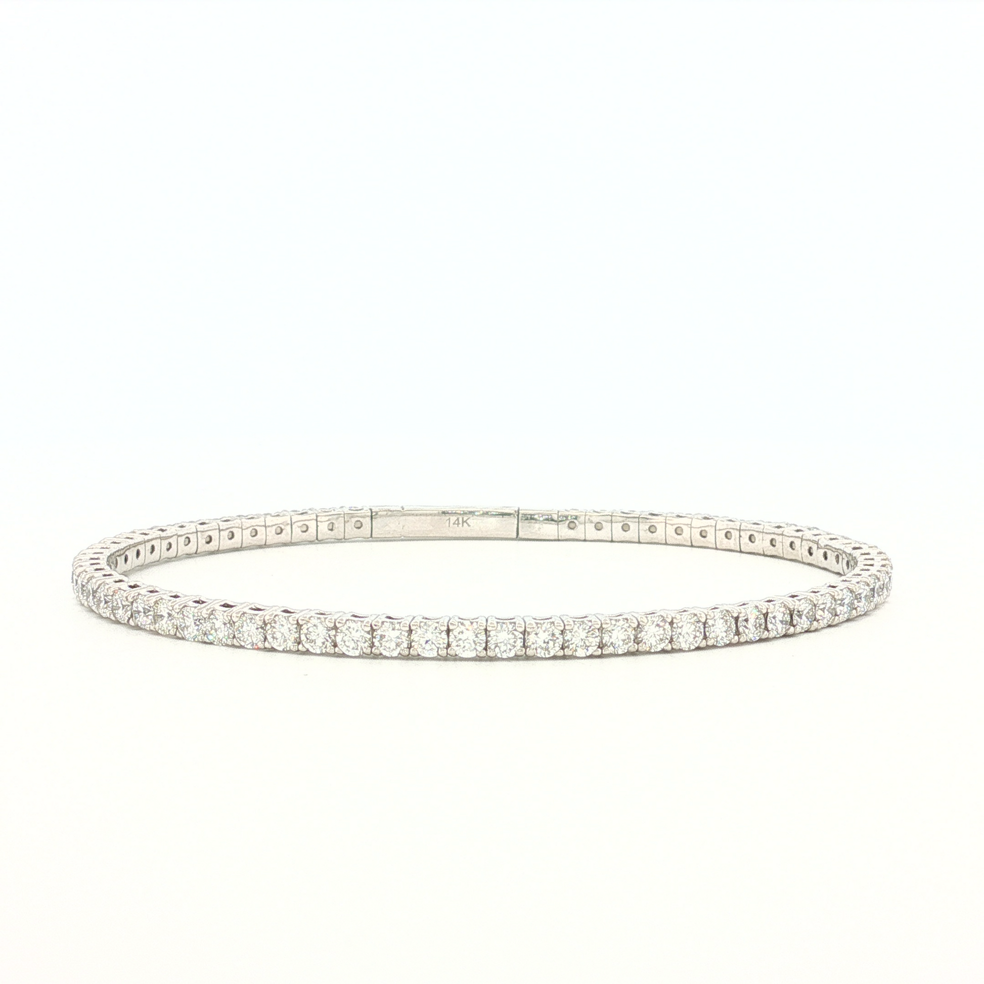 Flex-1004 White Gold 4ct Bangle