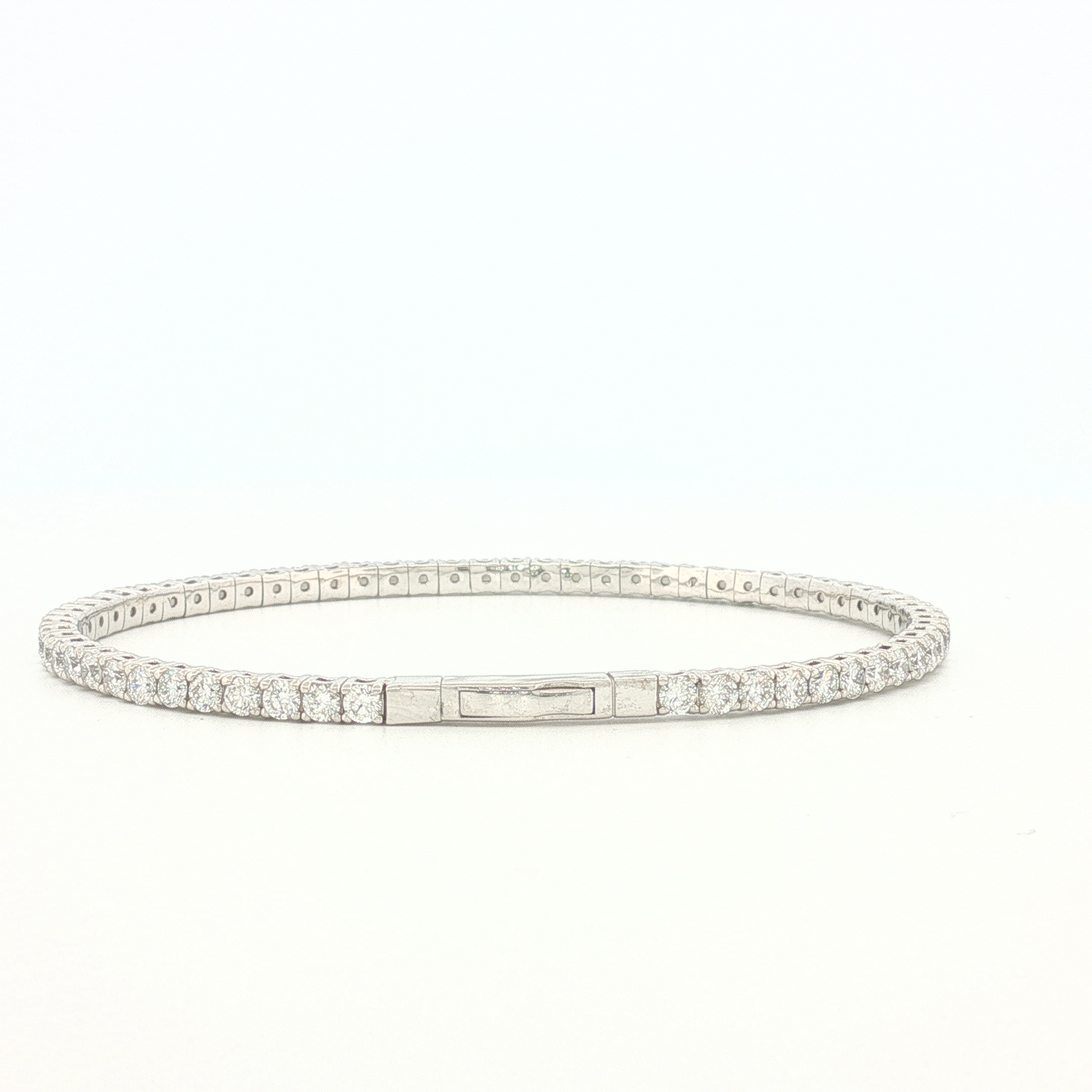 Flex-1004 White Gold 4ct Bangle