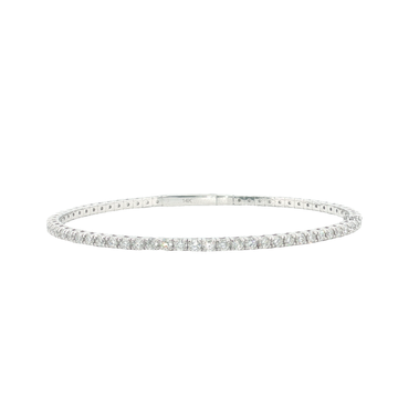 3Ct 14K Gold Flex Bangle