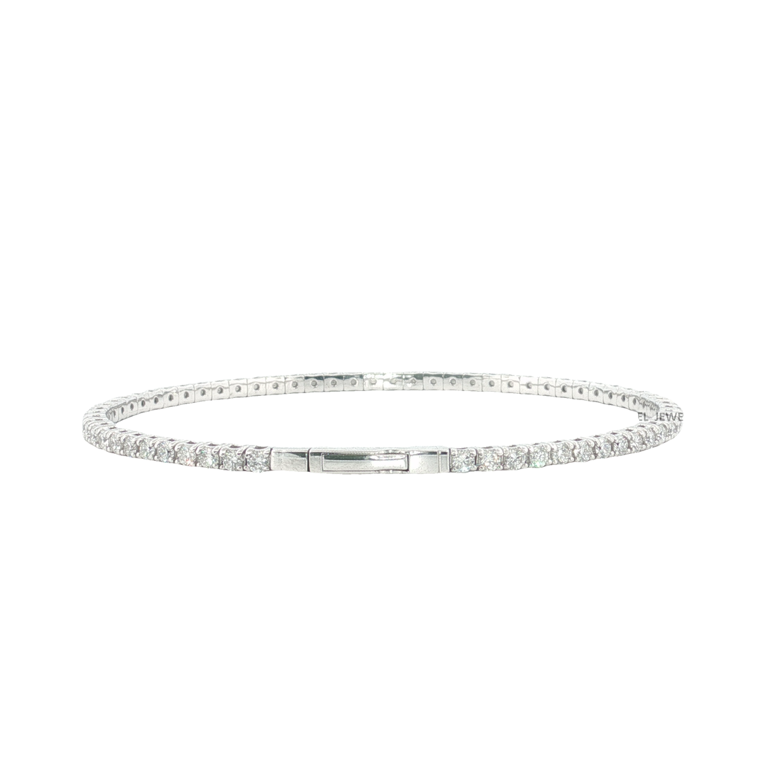 3Ct 14K Gold Flex Bangle