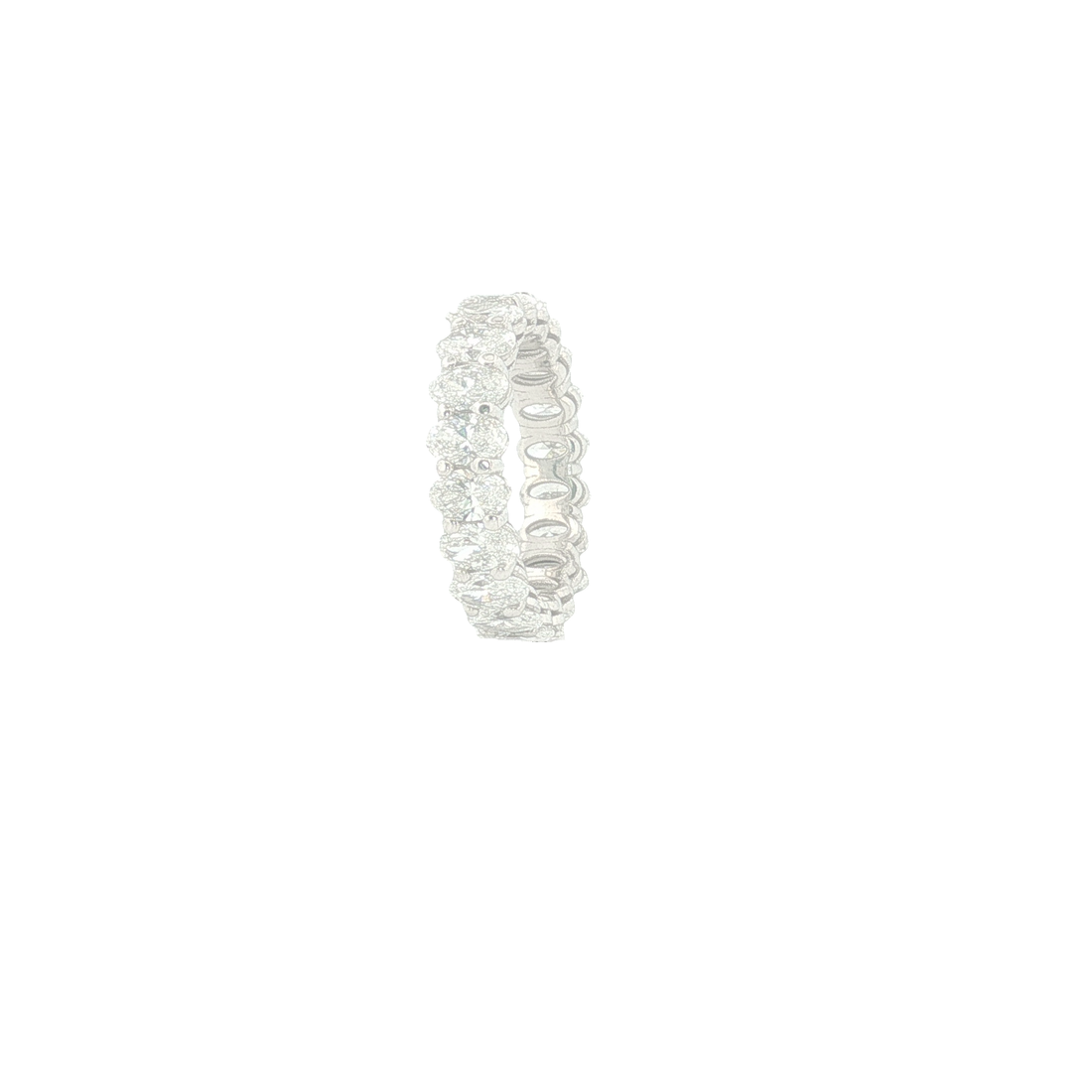 4Ct 14K Gold Oval Eternity Band