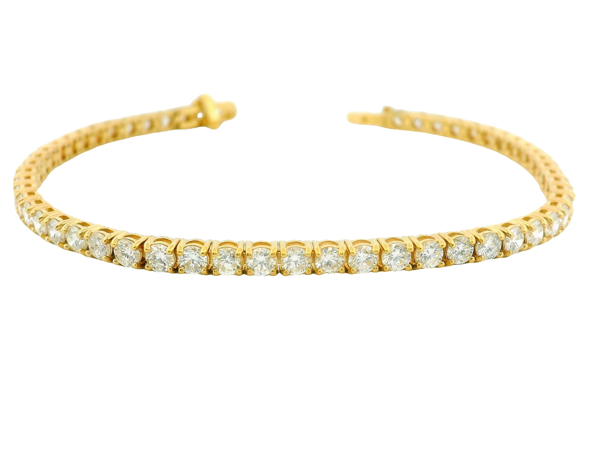 Elegant 14K Gold Round Diamond Bracelet