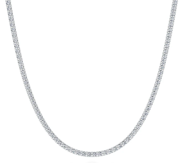 8Ct 14K Gold Tennis Necklace