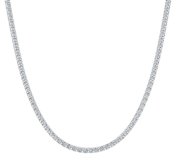 11Ct 14K Gold Diamond Tennis Necklace