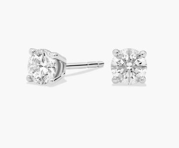 0.05cttw 14K Gold Round Cut Diamond Stud Earrings