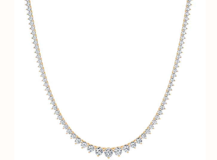 10Ct 14K Gold Graduated Necklace