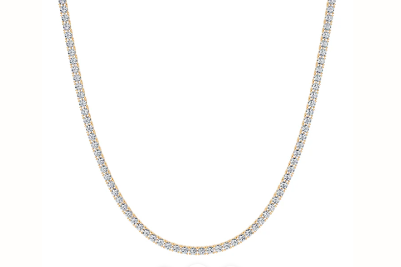 9.00ct 14K Gold Diamond Tennis Necklace