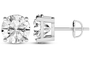 6.00Cttw 14K Gold Round Brilliant Cut Diamond Stud Earrings