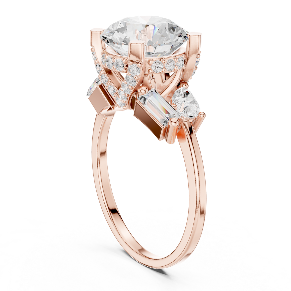 DDLR-447 - Fashion Round Ring - White Gold