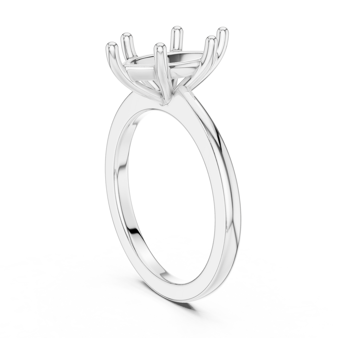 DDLR-032-MQ - Solitaire Marquise Ring - White Gold