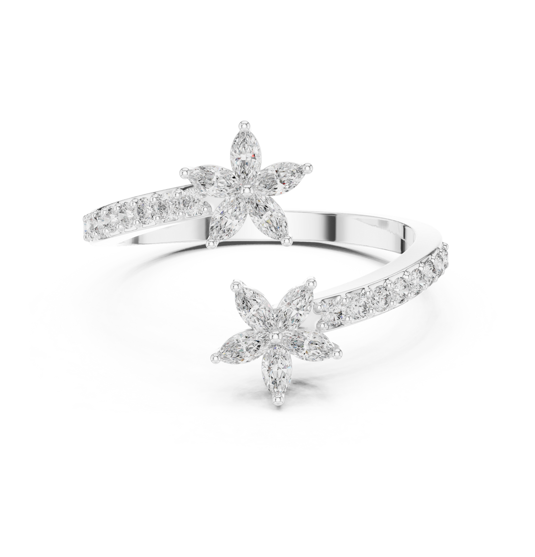 Bypass Ring - Marquise | AGDLR-257 - Rose Gold